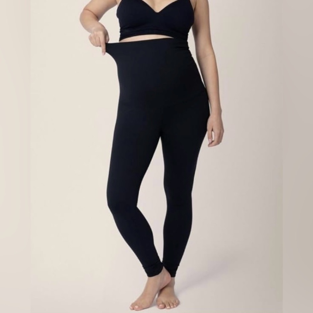 Kindred Bravely Martina Cropped Louisa Legging Maternity Postpartum Black M NEW